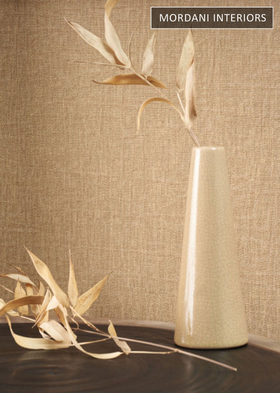 Khaki Fabric Textured French Wallpaper